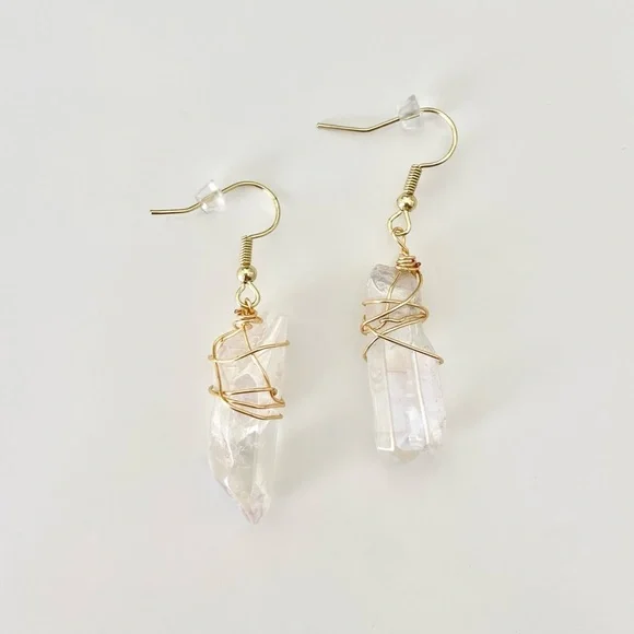 Clear Crystal Earrings - Picture 1 of 6